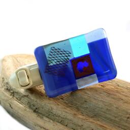 Duck Collage Fused Glass Night Light - Ready To Ship - thumbnail 2
