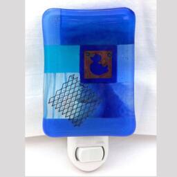 Duck Collage Fused Glass Night Light - Ready To Ship - thumbnail 3