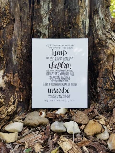 Deuteronomy 66-9, 8x10 Christian Print, Bible Verse, Scripture, The Message, Gift For Mom, Mother's Day - image 1