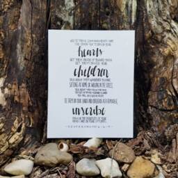 Deuteronomy 66-9, 8x10 Christian Print, Bible Verse, Scripture, The Message, Gift For Mom, Mother's Day - thumbnail 2