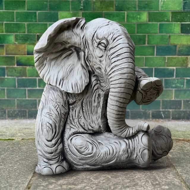 Massive Elephant Statue Concrete Sculpture Cement Animal Figurine Outdoor Garden & Home Ornament Front Door Decoration Lover Gift - image 1