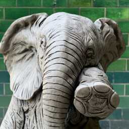 Massive Elephant Statue Concrete Sculpture Cement Animal Figurine Outdoor Garden & Home Ornament Front Door Decoration Lover Gift - thumbnail 2