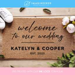 Welcome To Our Wedding Mat - Couple Gift Personalized Decor Entryway Doormat - thumbnail 1