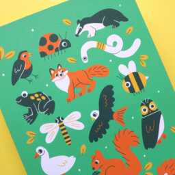 Wildlife Friends Art Print & Sticker Sheet - thumbnail 3