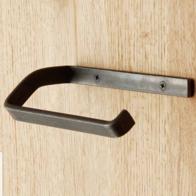 Toilet Roll Holder Industrial Style Wrought Iron - image 1
