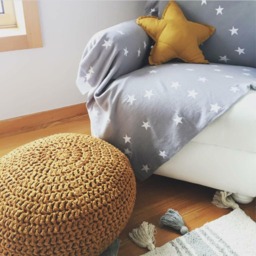 Crochet Floor Cushion, Zafu Meditation Seating Pouf, Meditators Gifts, Japandi Home Decor - thumbnail 2