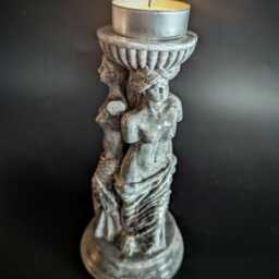 Greek Goddess T Light Holder- Greek Lady Ornament - Candle Fragrance -Handmade - thumbnail 3