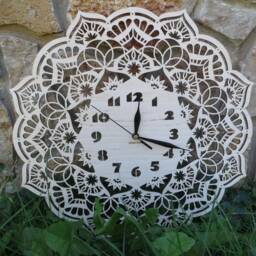 Big Mandala Wooden Wall Clock 15 - thumbnail 2