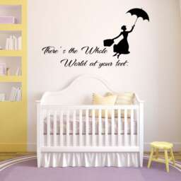 Mary Poppins Quote Wall Decal Nursery Cartoon Art 24Mp - thumbnail 2