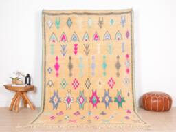 Authentic Boujaad Rug, Yellow Moroccan Rug 6x9 Ft - thumbnail 1
