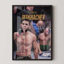 Islam Makhachev Ufc Champion Poster Mma Wall Decor - thumbnail 1