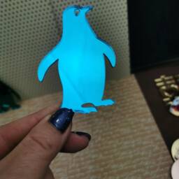Penguin Shape - Mirror Christmas Decorations Hanging Tree Ornaments, Bauble - thumbnail 2