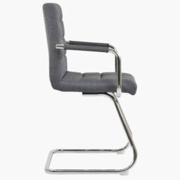 Grey Fabric Office Desk Chair Executive Boardroom Seat Armchair - thumbnail 2