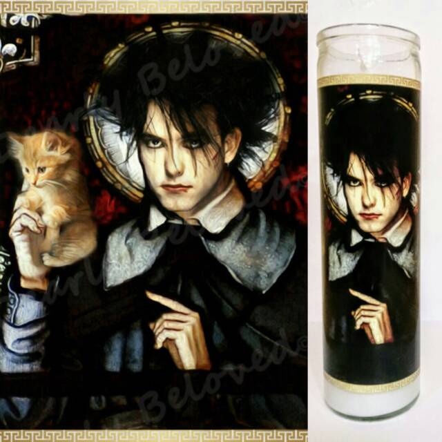 Saint Robert Of The Love Cats, Prayer Candle, Cure, Goth Gift - image 1