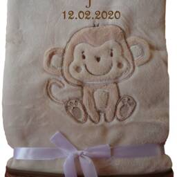 Cute Soft Baby Blanket With Names Embroidered Children Baptism Birth - thumbnail 4