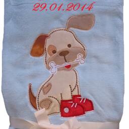 Cute Soft Baby Blanket With Names Embroidered Children Baptism Birth - thumbnail 2
