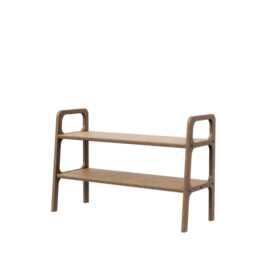 Hallway Bench, Plywood Shoe Mid Century Modern Entryway Seat With Shelf, Custom Size - thumbnail 3