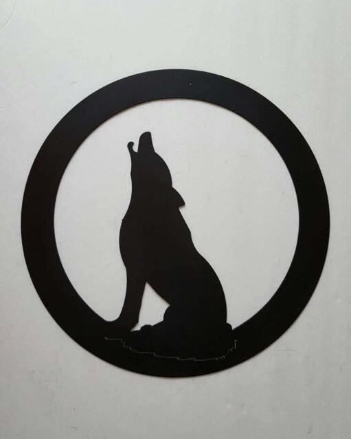 Wolf Metal Wall Art. Art Decor. Howling Wolf. Wildlife Home Cabin - image 1