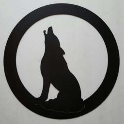 Wolf Metal Wall Art. Art Decor. Howling Wolf. Wildlife Home Cabin - thumbnail 2