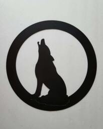 Wolf Metal Wall Art. Art Decor. Howling Wolf. Wildlife Home Cabin - thumbnail 1