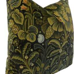 High End Luxury Designer Velvet Garden Handmade Cushion Cover Interior Decorative - thumbnail 2