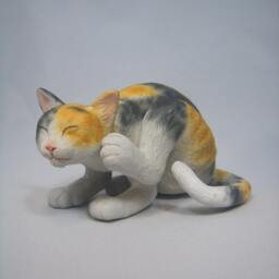 Cat Scratching Head(Cat Figurine - thumbnail 2