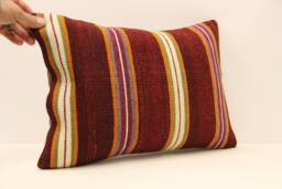 Vintage Turkish Kilim Pillow, Accent Sofa Pillow Throw Pillows Home Decor, 14x20 in - 35x50 cm Boho Pillow Cushion, 4Bef-588 - thumbnail 1