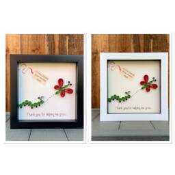 Personalised Teacher Thank You Gift Quilled Butterfly Caterpillar Art, Personalized Picture - thumbnail 3