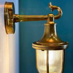 Megalo Handmade Brass Nautical Wall Sconce - Ip64 Rated Outdoor Light For Coastal Spaces, Bathrooms & Moisture Exposed Areas - thumbnail 3