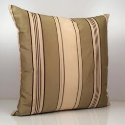 Beige Pillow, Striped Warm Lime Green Throw Pillow Cover, Decorative Cushion Accent Polyester - thumbnail 2