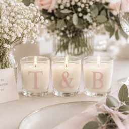 Wedding Candles - Favors - Customised - Table Candles-Wedding Gift - Decor - Scented - Handmade - thumbnail 3