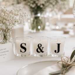 Wedding Candles - Favors - Customised - Table Candles-Wedding Gift - Decor - Scented - Handmade - thumbnail 2