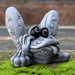 Funny Frog With Bubbles Statue Frog Garden Decor Stone Sculpture Cement Toad Outdoor Animal Ornament Amphibian Figurine - thumbnail 1