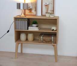 Nova Low Bookcase, Storage/Auxiliary Bookcase With Solid Pine Wood Shelf/Bookcase, Ref. 300, Dimensions 903587H - thumbnail 1