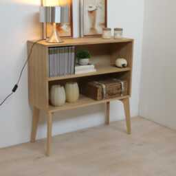 Nova Low Bookcase, Storage/Auxiliary Bookcase With Solid Pine Wood Shelf/Bookcase, Ref. 300, Dimensions 903587H - thumbnail 2