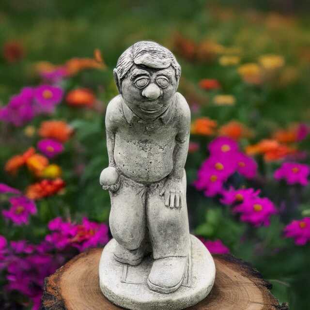 Concrete Cricket Player Statue Man Playing Figurine Stone Outdoor Sport Sculpture Garden Yard Ornament Gift For Lover - image 1