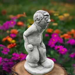 Concrete Cricket Player Statue Man Playing Figurine Stone Outdoor Sport Sculpture Garden Yard Ornament Gift For Lover - thumbnail 3
