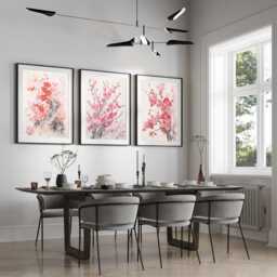 Neutral Wall Prints, Botanical Bedroom Line, Home Decor, Hand Drawn Plants, Set Of 3 Prints A4 A3 A2 A1 - thumbnail 2