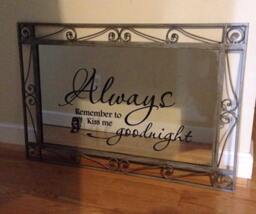Always Remember To Kiss Me Goodnight Interior Vinyl Wall Decal - thumbnail 2