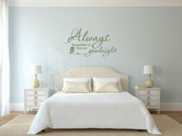 Always Remember To Kiss Me Goodnight Interior Vinyl Wall Decal - thumbnail 1