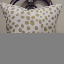 Togo Dots Pillow Cover Black/Off White Or Metallic Gold/White - thumbnail 2