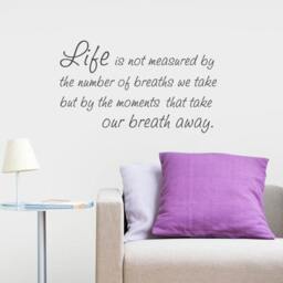 Life Breaths Quote Decal - Vinyl Wall Sticker - thumbnail 2