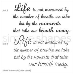 Life Breaths Quote Decal - Vinyl Wall Sticker - thumbnail 3