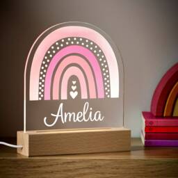 Personalised Rainbow Night Light - Childrens Led Lamp - thumbnail 2