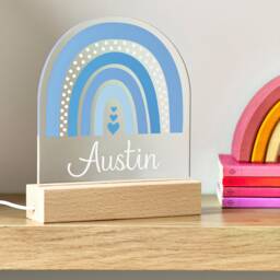 Personalised Rainbow Night Light - Childrens Led Lamp - thumbnail 3