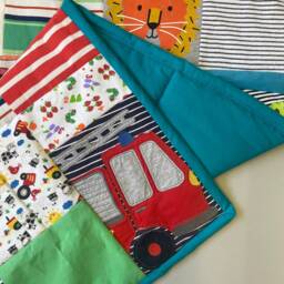 Memory Quilt Made From Baby Clothes - Personalised Keepsake Blanket Custom Babygrow - thumbnail 2