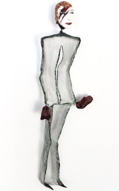 David Bowie. Polymer Clay & Wire Mesh Sculpture. Ooak - image 1