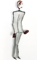 David Bowie. Polymer Clay & Wire Mesh Sculpture. Ooak - thumbnail 1