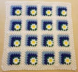 Custom Order Coming Home Gift. Crochet Baby Flower Blanket For Stroller, Bassinet Or Crib With 3D Flower. Perfect For Shower - thumbnail 1
