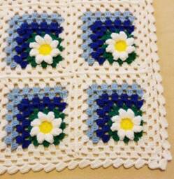 Custom Order Coming Home Gift. Crochet Baby Flower Blanket For Stroller, Bassinet Or Crib With 3D Flower. Perfect For Shower - thumbnail 2